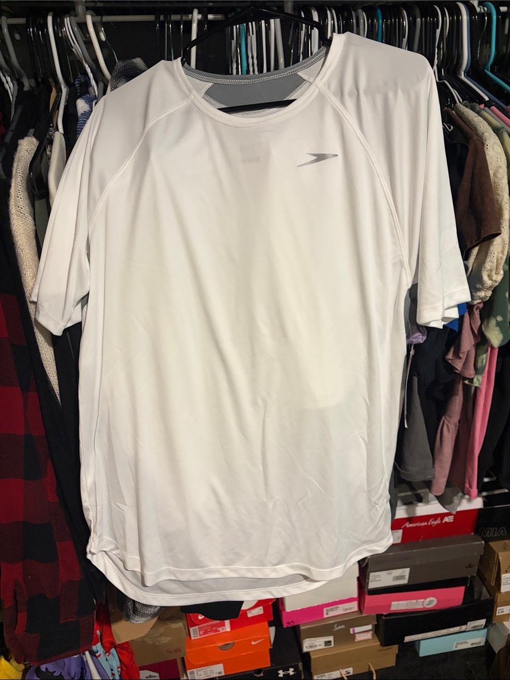 White Performance Running Tee
